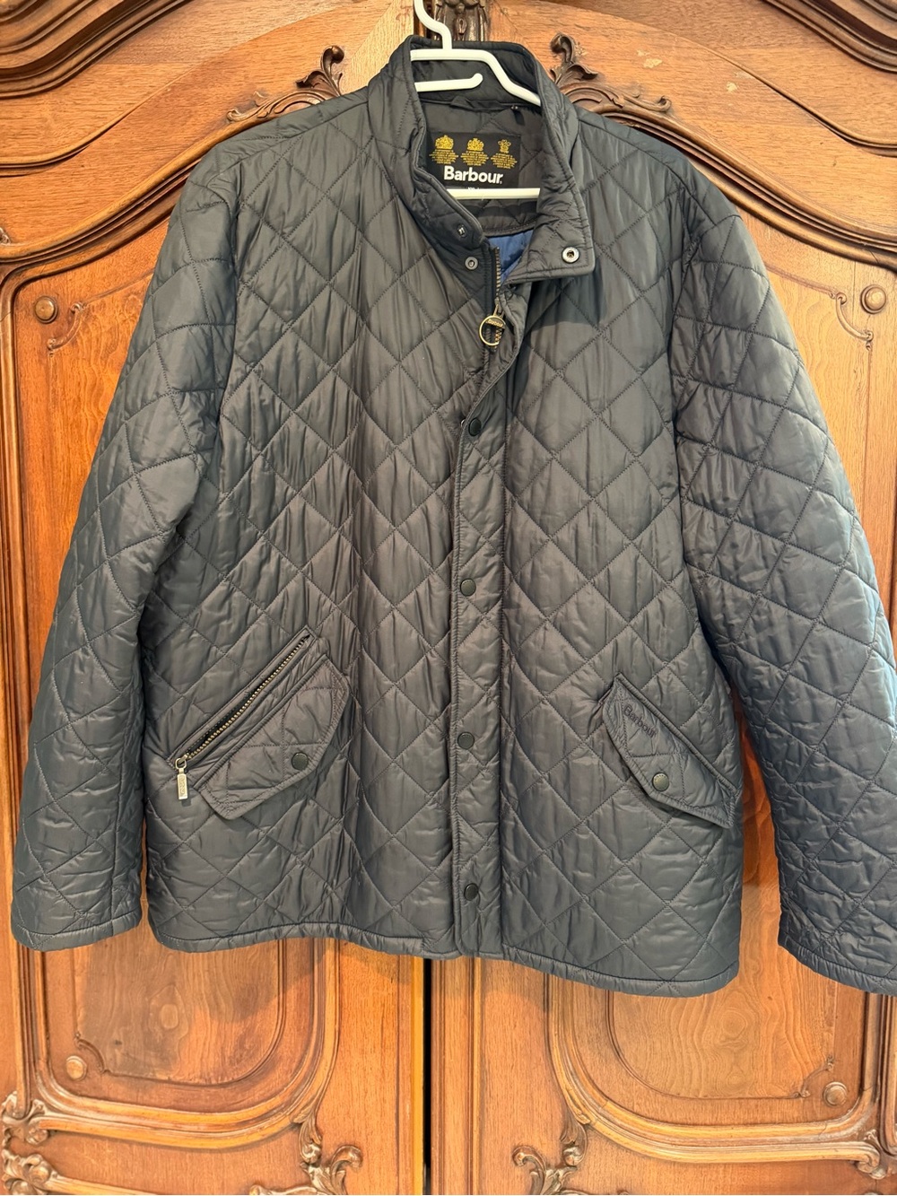 Barbour Quilted Flyweight Chelsea Jacket in Navy XXL